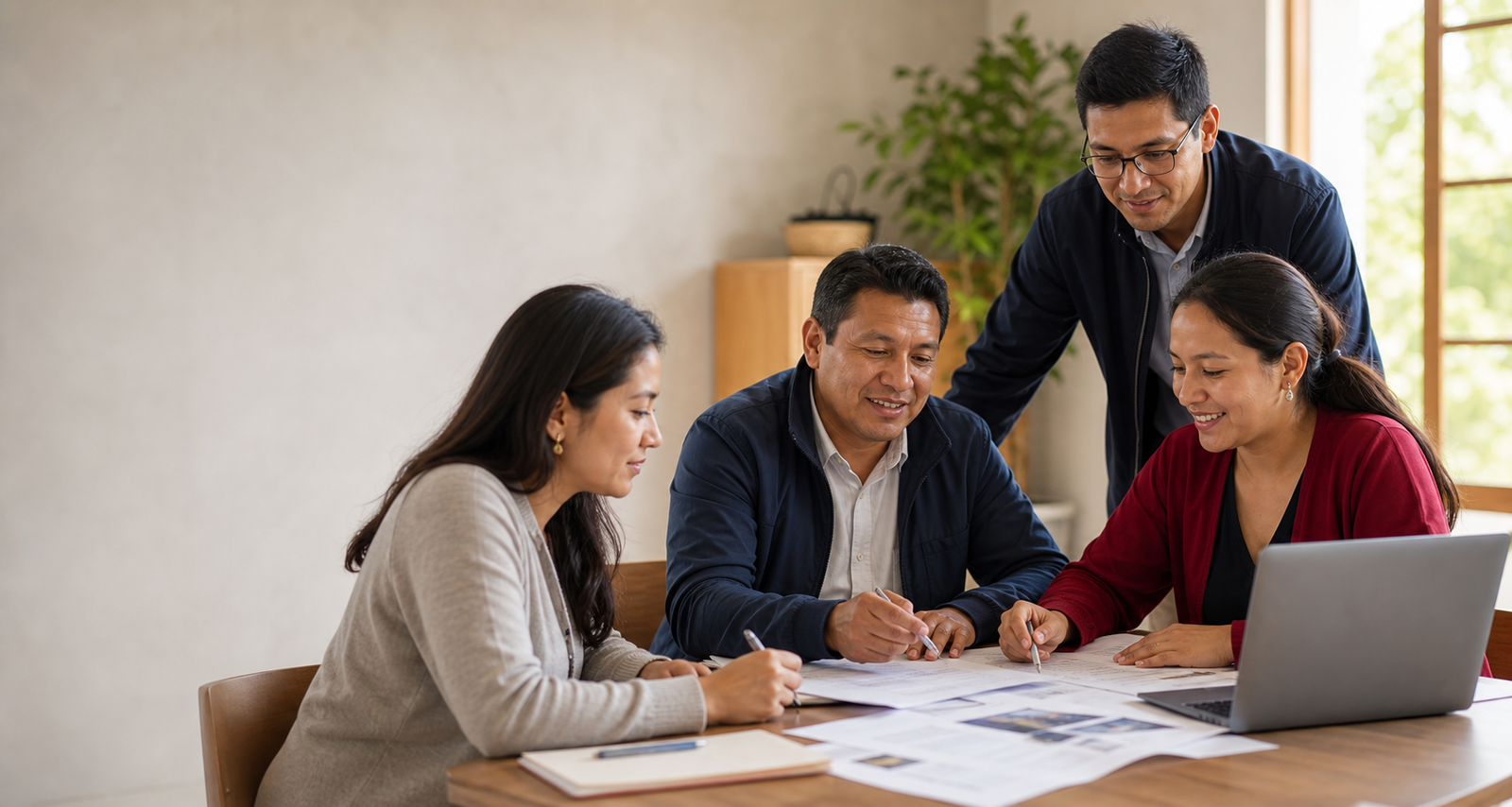 Equipo de profesionales colaborando en una organización social